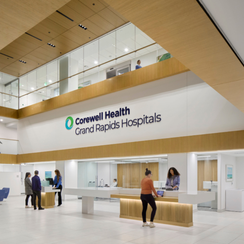recent Corewell Health Grand Rapids Hospitals Care Center healthcare design projects